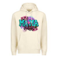 Sandshell mama vibes floral Premium Hoodie - OliviaCreatesArt