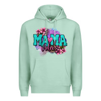 Seafoam mama vibes floral Premium Hoodie - OliviaCreatesArt