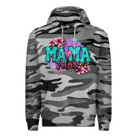 Slate Camo mama vibes floral Premium Hoodie - OliviaCreatesArt