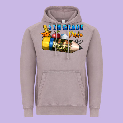 5 Th Grade Dude Vintage Hoodie Designed By Bundleandbundleshop