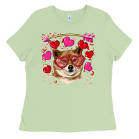 Matcha valentine's shiba inu Ladies Tee - RanaPortraitStore