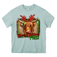 Arona merry christmas y'all highland cow Heavy Core Tee - Jasminsmagicworld