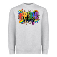 Heather Grey Pride vibes Heavyweight Sweatshirt - NancyCooperArtShop