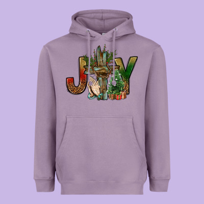 Joy Christmas With Cross Bbs Heavyweight Hoodie Designed By Bundleandbundleshop