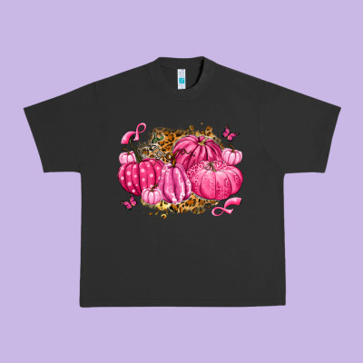 Breast Cancer Awareness Pink Pumpkins Urban Heavy Tee Designed By Lillyallendesigns