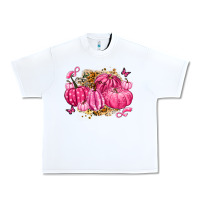 White breast cancer awareness pink pumpkins Urban Heavy Tee - LillyAllenDesigns