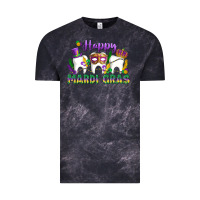 Cloud Black mardi gras celebration with teeth Vintage Tee - LillyAllenDesigns