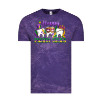 Cloud Purple mardi gras celebration with teeth Vintage Tee - LillyAllenDesigns