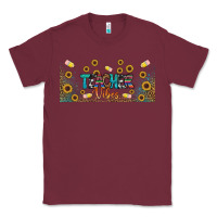 Burgundy teacher vibes libbey glass Classic Tee - BundleAndBundleShop