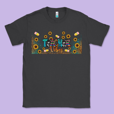 Teacher Vibes Libbey Glass Classic Tee Designed By Bundleandbundleshop