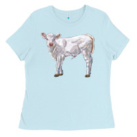 Baby Blue charolais calf Ladies Tee - LillyAllenDesigns