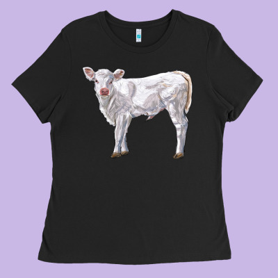 Charolais Calf Ladies Tee Designed By Lillyallendesigns