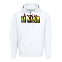 White American Mama  Mother's Day Zipper Hoodie - CowGirlArtShop