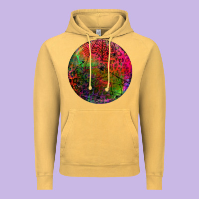 Halloween Round Vintage Hoodie Designed By Bundleandbundleshop