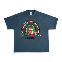 Midnight Navy Christmas nurselife rainbow Urban Heavy Tee - JahusDesignShop