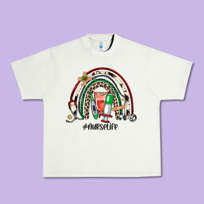 Christmas Nurselife Rainbow Urban Heavy Tee Designed By Jahusdesignshop