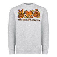 Peace Love Thanksgiving Heavyweight Sweatshirt | Teevron