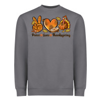 Storm Peace Love Thanksgiving Heavyweight Sweatshirt - texasbilliewilder