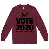 Burgundy USA 2020 President Trump Biden election Long Sleeve Tee - Bettercallsaul