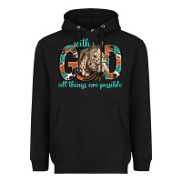 Black with god all things are possible with horse bbs Heavyweight Hoodie - BundleAndBundleShop