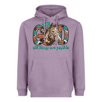 Lavender with god all things are possible with horse bbs Heavyweight Hoodie - BundleAndBundleShop