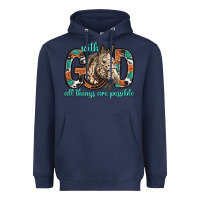 Navy with god all things are possible with horse bbs Heavyweight Hoodie - BundleAndBundleShop