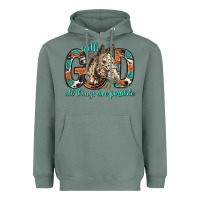 With God All Things Are Possible With Horse Bbs Heavyweight Hoodie | Teevron