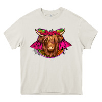 Cream halloween highland cow horseshoe Heavy Core Tee - Jasminsmagicworld