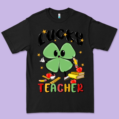 Lucky Teacher Premium Tee Designed By Maliassmallbusiness