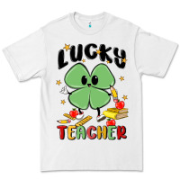 White lucky teacher Premium Tee - MaliasSmallBusiness