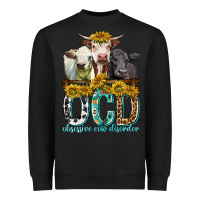 Obsessive Cow Disorder With Cows Heavyweight Sweatshirt | Teevron