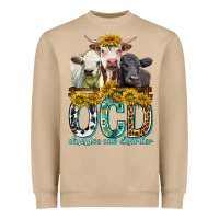 Mushroom Obsessive Cow Disorder with Cows Heavyweight Sweatshirt - texasbilliewilder
