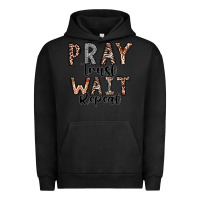 Pigment Black Pray Trust Wait Repeat Urban Hoodie - CowhideDigitalArt