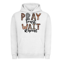 Pigment Lunar Rock Pray Trust Wait Repeat Urban Hoodie - CowhideDigitalArt