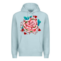 Blue Mist valentines day cakes olivia creates design Premium Hoodie - OliviaCreatesArt