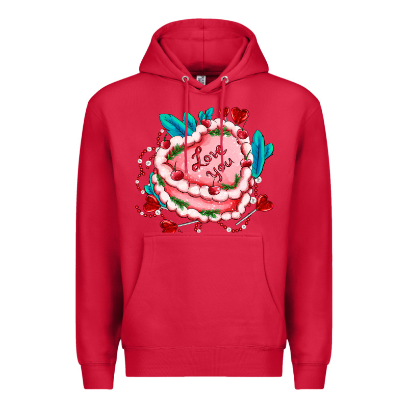 Valentines Day Cakes Olivia Creates Design Premium Hoodie by OliviaCreatesArt | Teevron