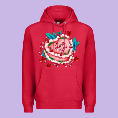 Valentines Day Cakes Olivia Creates Design Premium Hoodie Designed By Oliviacreatesart