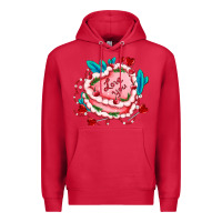 Cardinal valentines day cakes olivia creates design Premium Hoodie - OliviaCreatesArt
