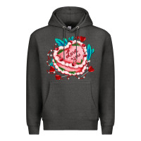 Charcoal Heather valentines day cakes olivia creates design Premium Hoodie - OliviaCreatesArt