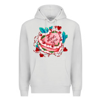 Dove Grey valentines day cakes olivia creates design Premium Hoodie - OliviaCreatesArt