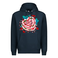 Navy valentines day cakes olivia creates design Premium Hoodie - OliviaCreatesArt
