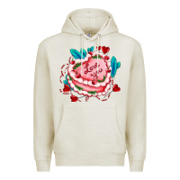 Oatmeal Heather valentines day cakes olivia creates design Premium Hoodie - OliviaCreatesArt