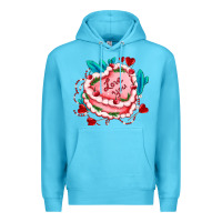 Ocean Blue valentines day cakes olivia creates design Premium Hoodie - OliviaCreatesArt