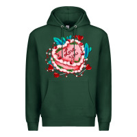 Sports Green valentines day cakes olivia creates design Premium Hoodie - OliviaCreatesArt