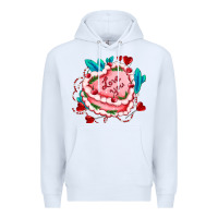 White valentines day cakes olivia creates design Premium Hoodie - OliviaCreatesArt