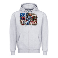 Heather Grey Born to be free Zipper Hoodie - CowGirlArtShop