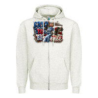 Oatmeal Heather Born to be free Zipper Hoodie - CowGirlArtShop
