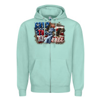 Seafoam Born to be free Zipper Hoodie - CowGirlArtShop