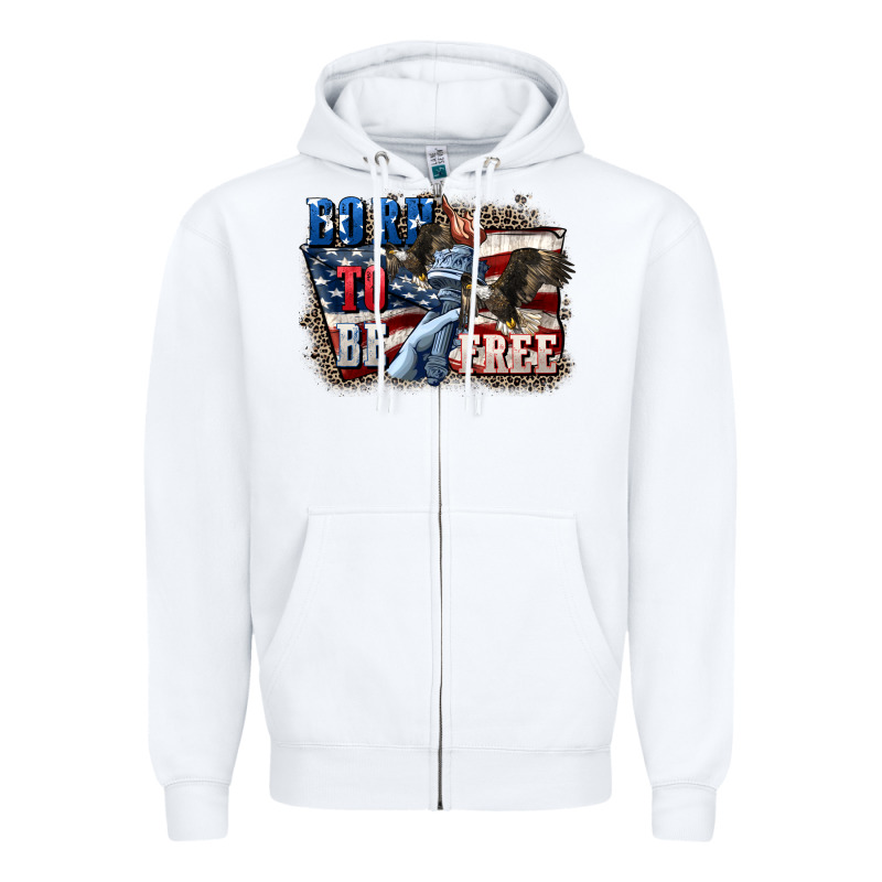 Born To Be Free Zipper Hoodie by CowGirlArtShop | Teevron