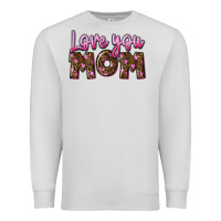 Dove Grey love you mom Premium Sweatshirt - FaDigitalArtStudio